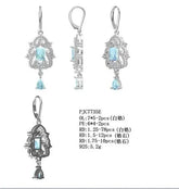 Sterling Silver Semi Mount Earrings Setting Emerald OCT 7X5mm - Syzjewelry